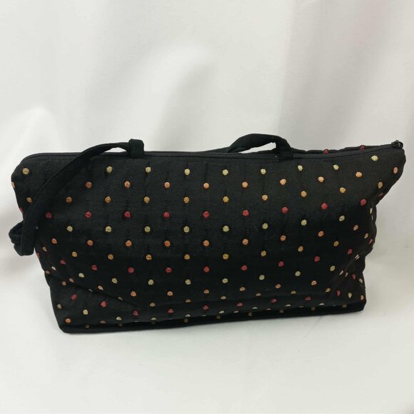 Black polka-dot embellished shoulder bag - Picture 6 of 9